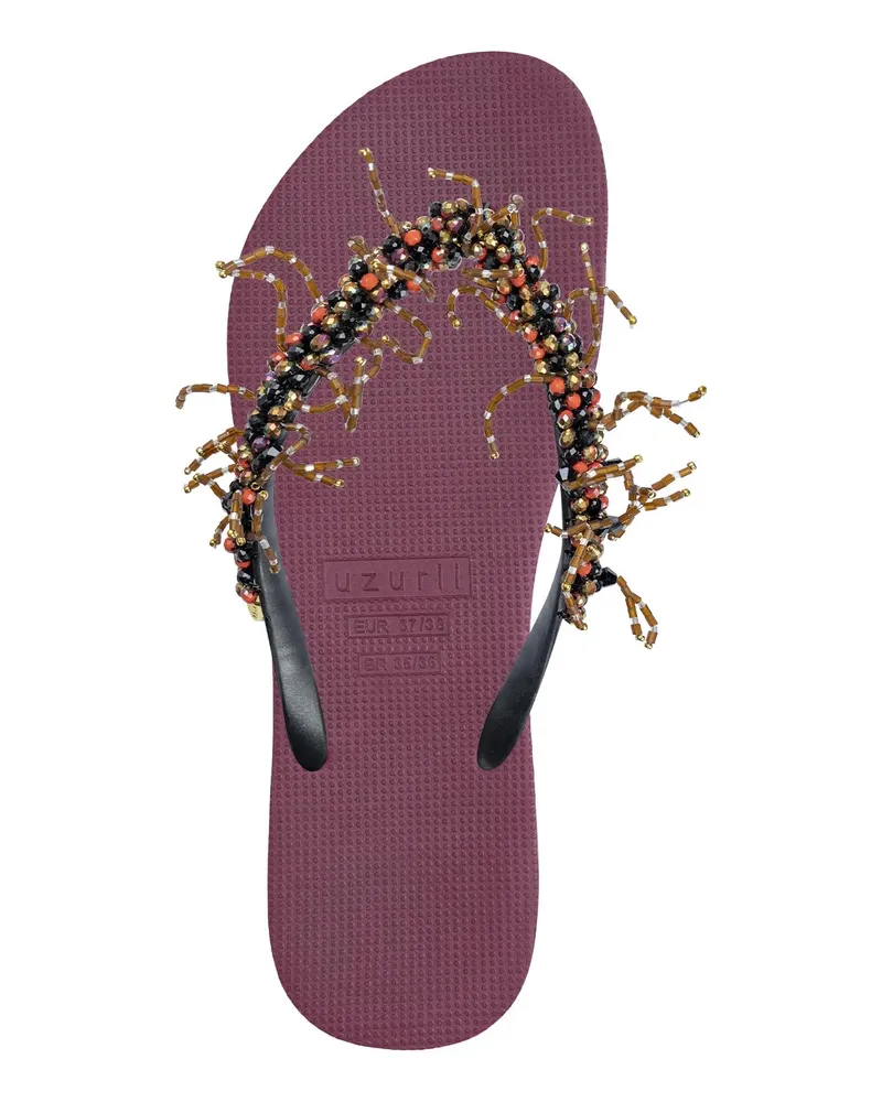 uzurii Slipper & Pantoletten Zehentrenner Bahia Salmon rot Rot