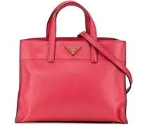Hobo Bags Saffiano Soft Triple Pocket Tote pink