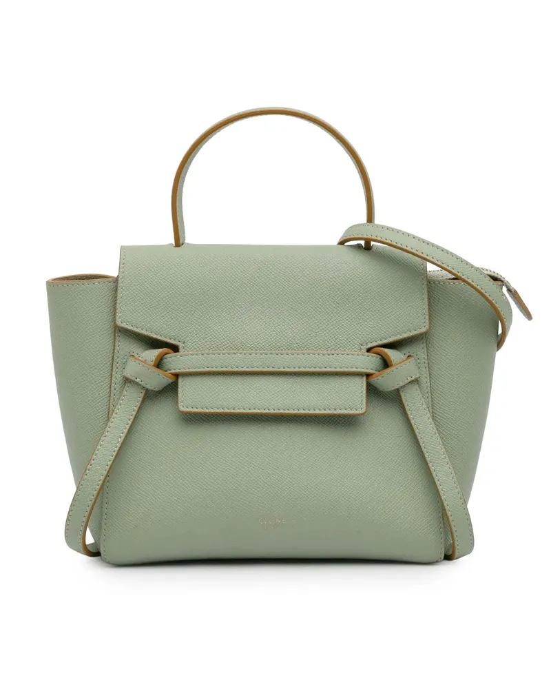 Celine Hobo Bags Nano Grained Calfskin Belt Bag grün Grün
