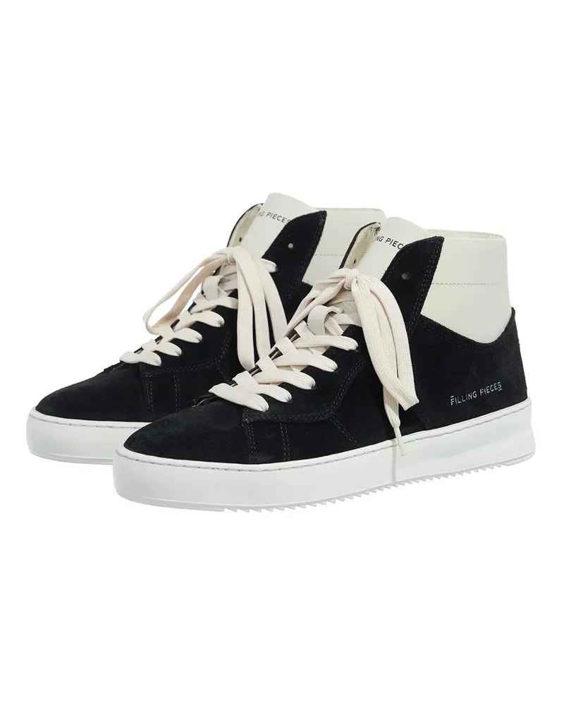 Filling Pieces Sneaker Mid Court Suede schwarz Schwarz