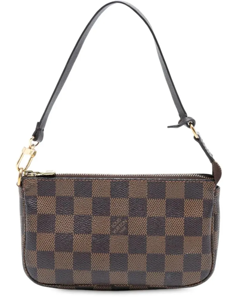 Louis Vuitton Hobo Bags Damier Ebene Mini Pochette Accessoires braun Braun