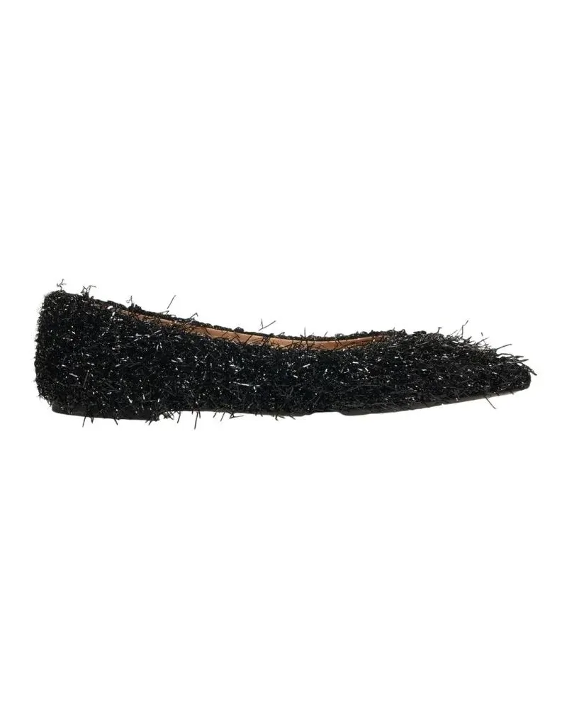 Gender Lurex Fringed Ballerinas schwarz Schwarz