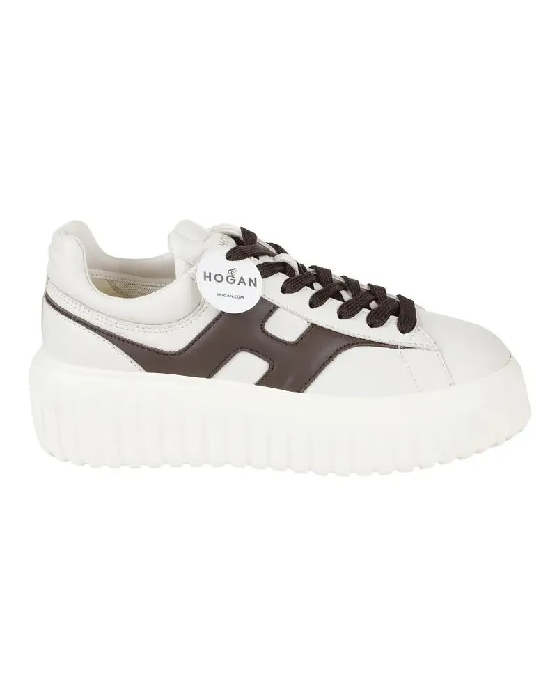 Hogan Low-Top Sneaker Beige Sneakers With Chunky Ridged Sole weiß Weiß