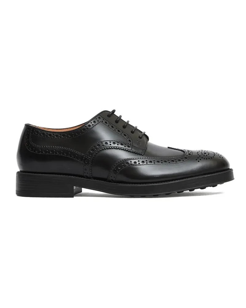 TOD'S Black Lace-Up With Holes schwarz Schwarz