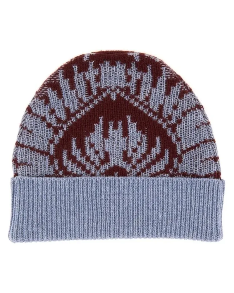 Etro Caps & Mützen Textured Wool Beanie Hat bunt Bunt
