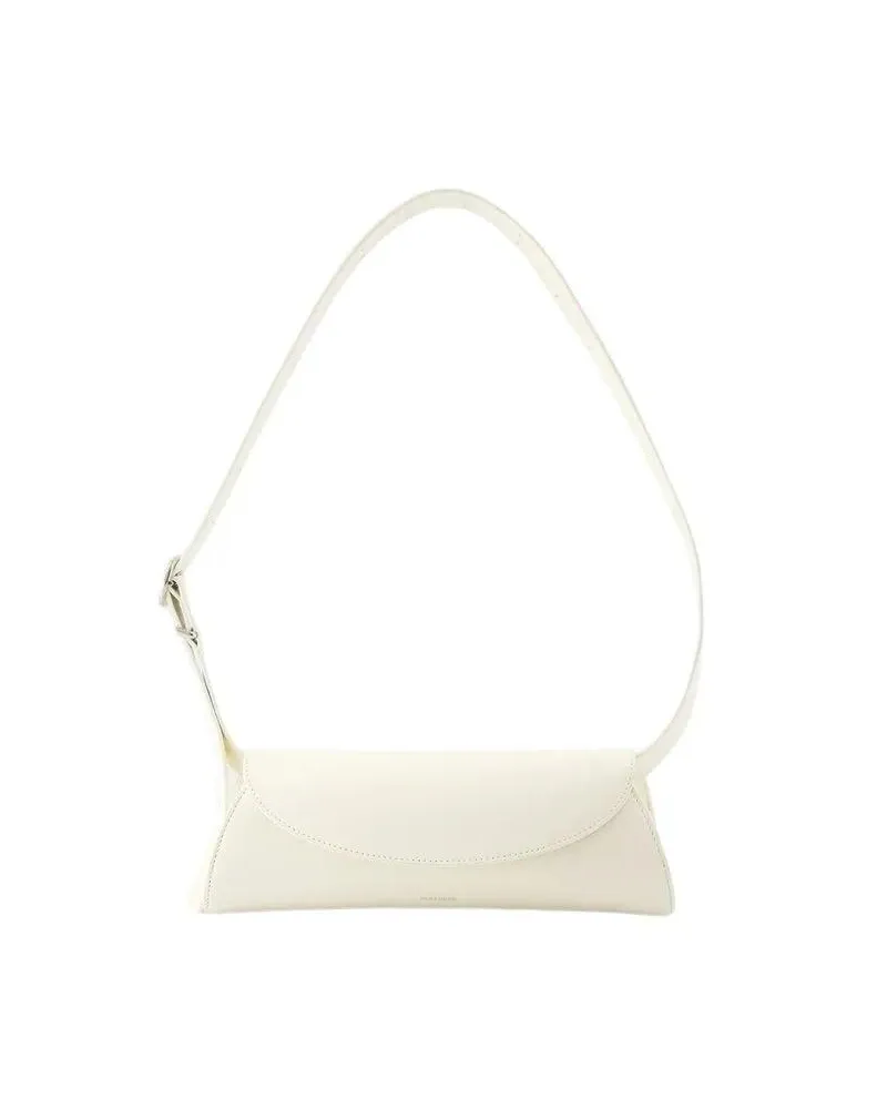 Jil Sander Shopper Cannolo Sm Shoulder Bag - Leather - Beige Weiß