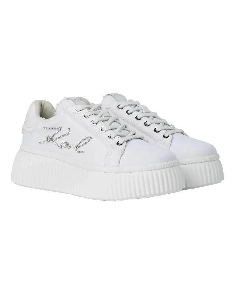 Karl Lagerfeld Low-Top Sneaker KREEPER DENIM-SNEAKERS weiß Weiß
