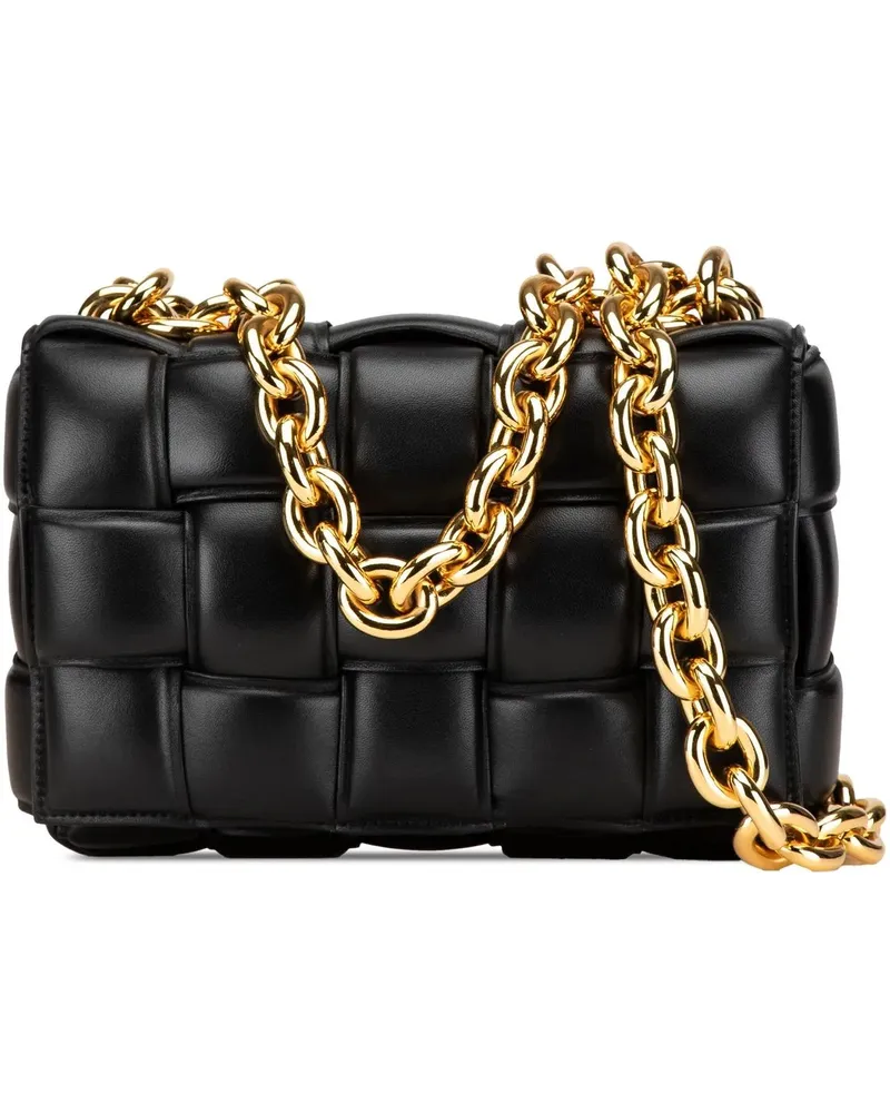 Bottega Veneta Hobo Bags Nappa Intrecciato Padded Chain Cassette Satchel schwarz Schwarz