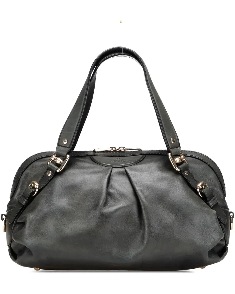 Gucci Hobo Bags Leather Bridle Satchel schwarz Schwarz