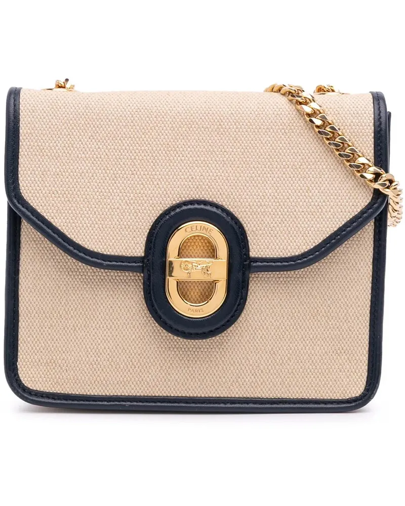 Celine Hobo Bags Canvas Sulky Clutch With Chain braun Braun