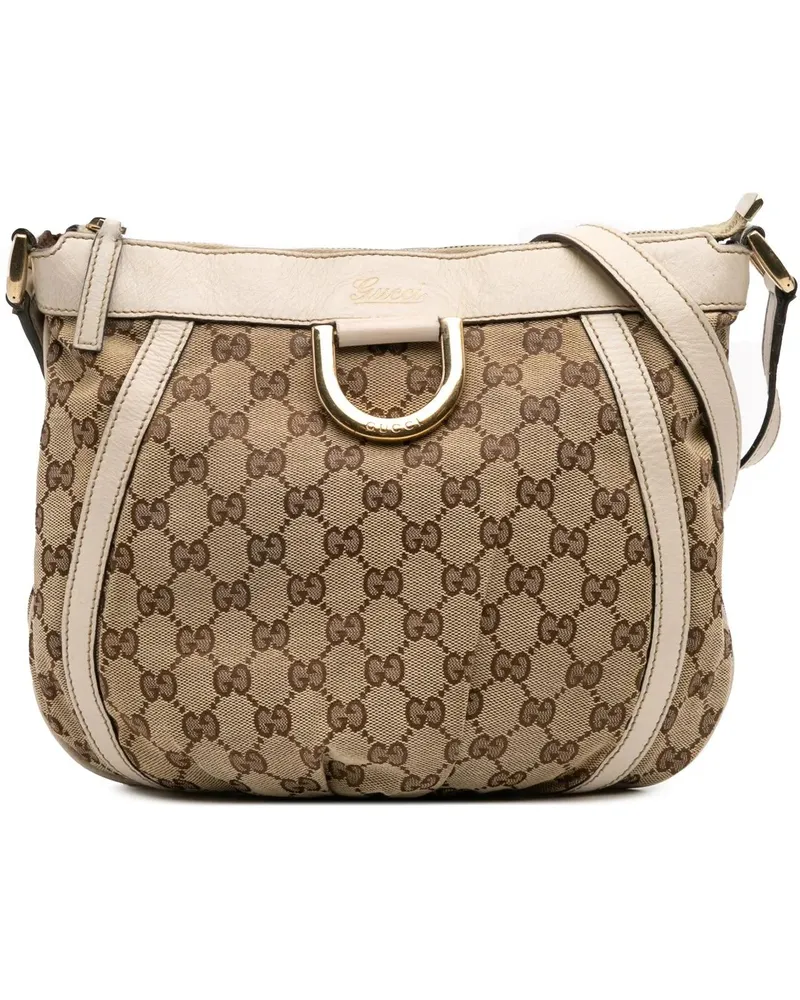 Gucci Hobo Bags GG Canvas Abbey D Ring Crossbody braun Braun