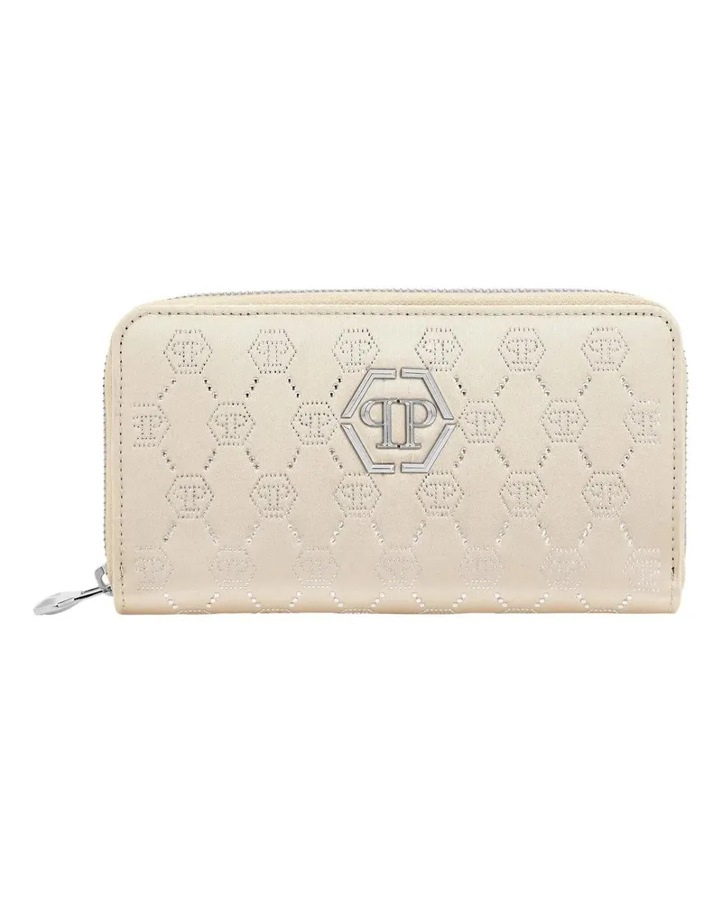 Philipp Plein Portemonnaie Geldbörse beige Beige