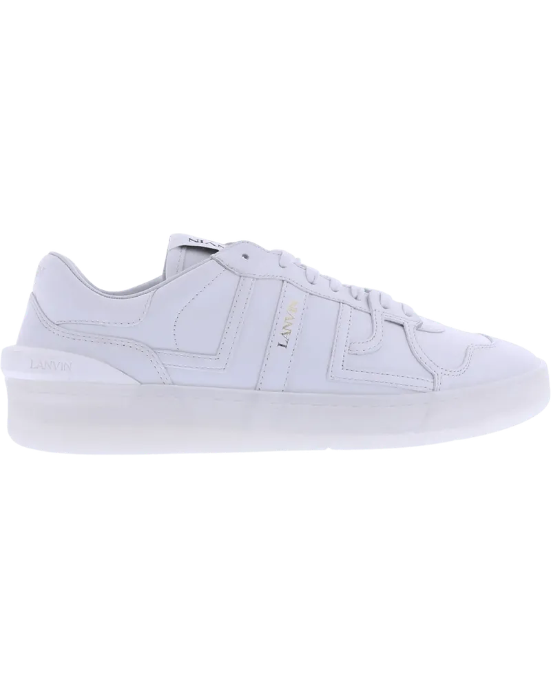 Lanvin Low-Top Sneaker Heren Clay Low Top Sneakers weiß Weiß
