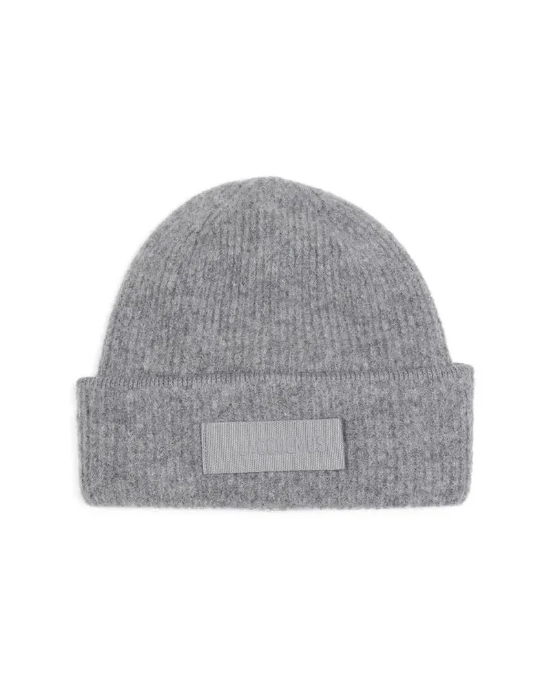 Jacquemus Caps & Mützen Chic Wool And Alpaca Blend Beanie With Sophisticat grau Grau