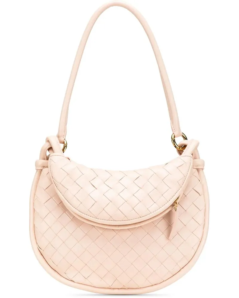 Bottega Veneta Hobo Bags Small Nappa Intrecciato Gemelli Hobo rosa Gold