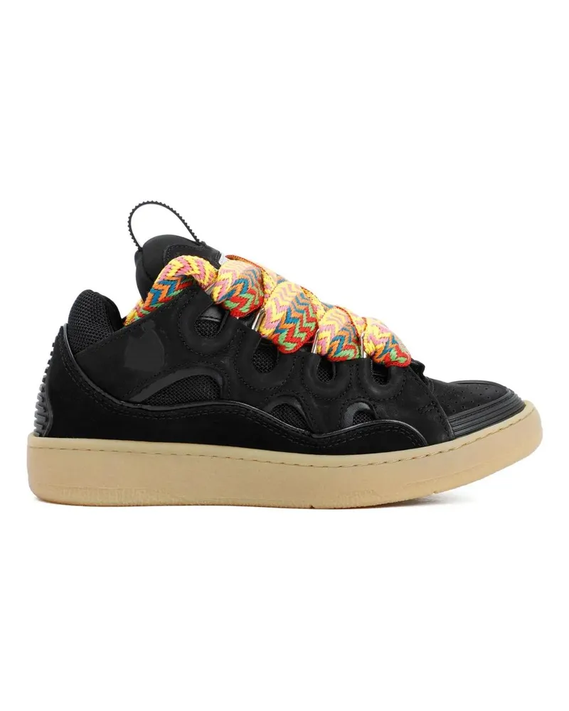 Lanvin Low-Top Sneaker Curb Sneakers With Multicolor Lace-Up Detail schwarz Schwarz