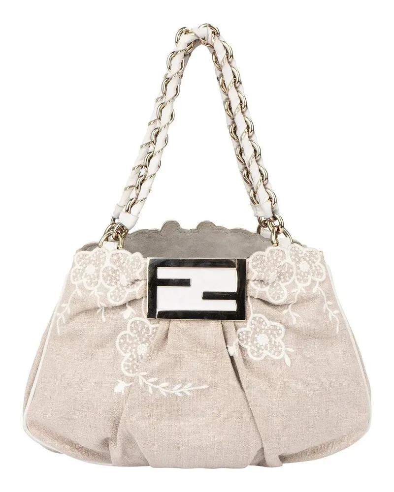 Fendi Crossbody Bags  Limited Floral Baguette Buckle Handbag bunt Bunt