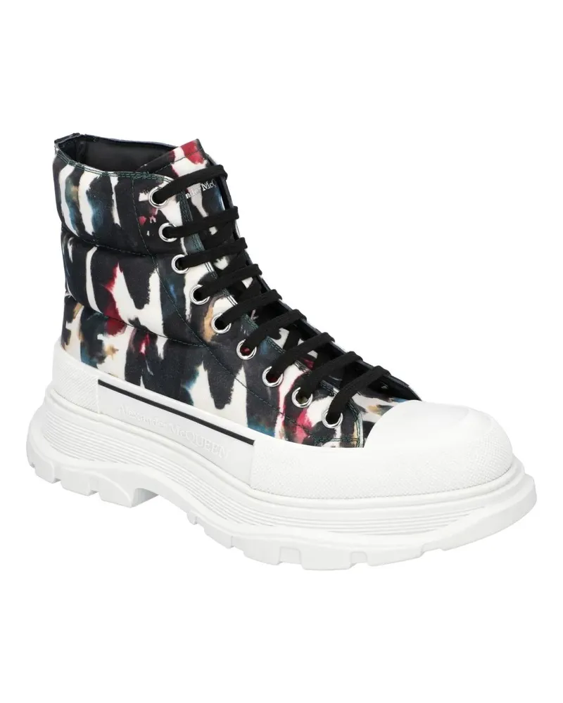 Alexander McQueen Stiefel Tread Slick Boots 'Graffiti' bunt Bunt