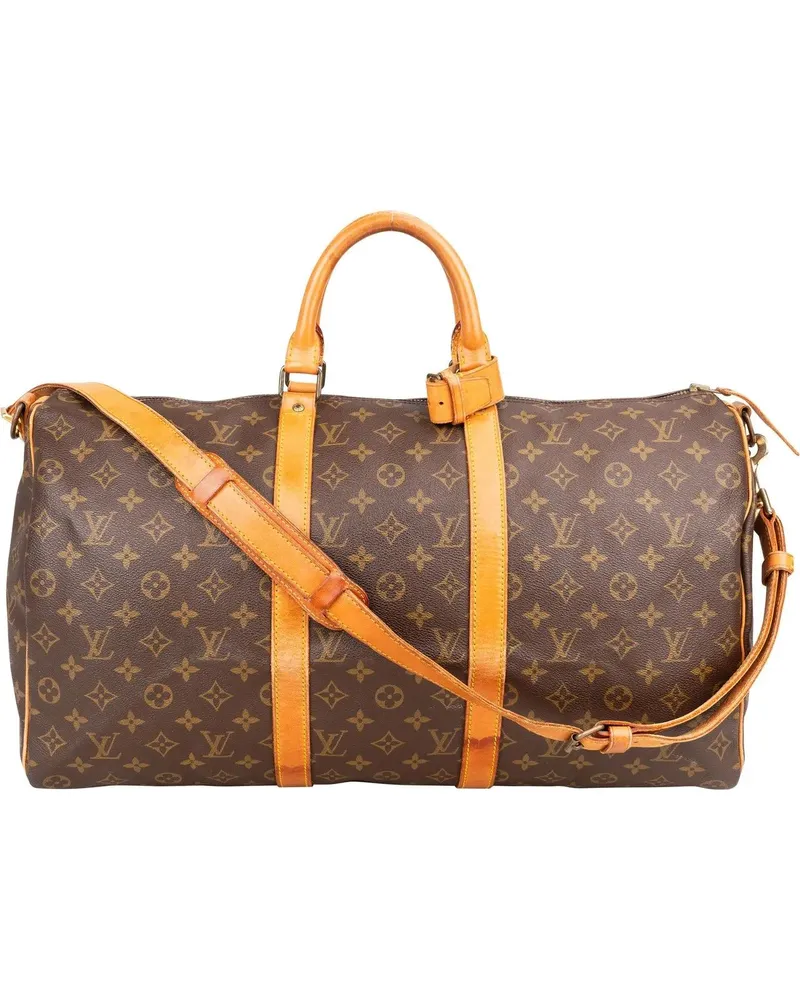 Louis Vuitton Crossbody Bags  Canvas Monogram Keepall 50 Bandoulie braun Braun