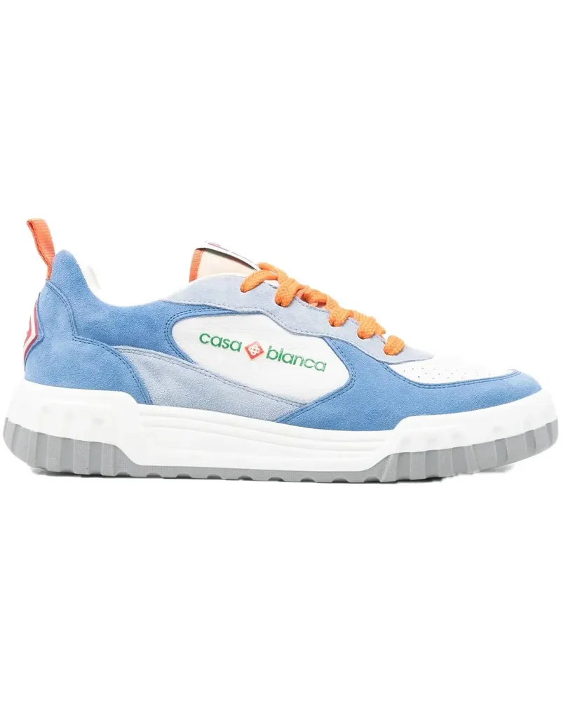 Casablanca Paris Low-Top Sneaker sneakers blauw oranje weiß Weiß