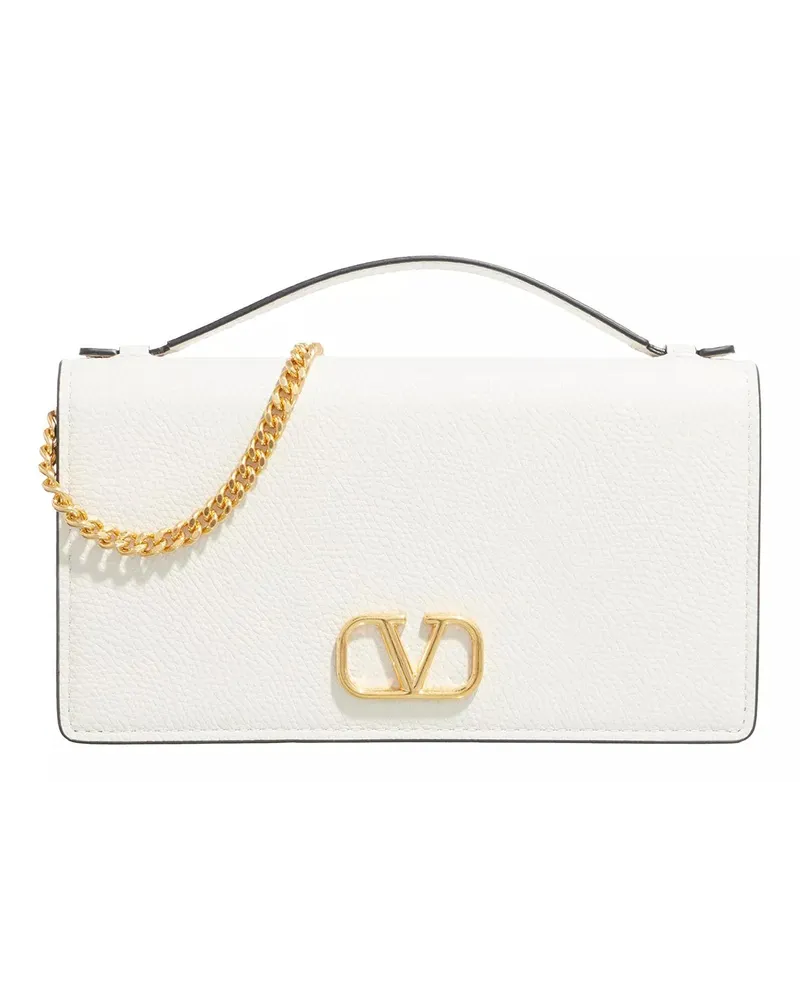 Valentino Garavani Portemonnaie Wallet On Chain Vlogo Signature Creme