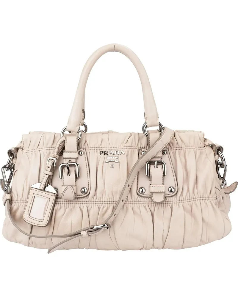 Prada Crossbody Bags  Quilted Leather City Handbag weiß Weiß