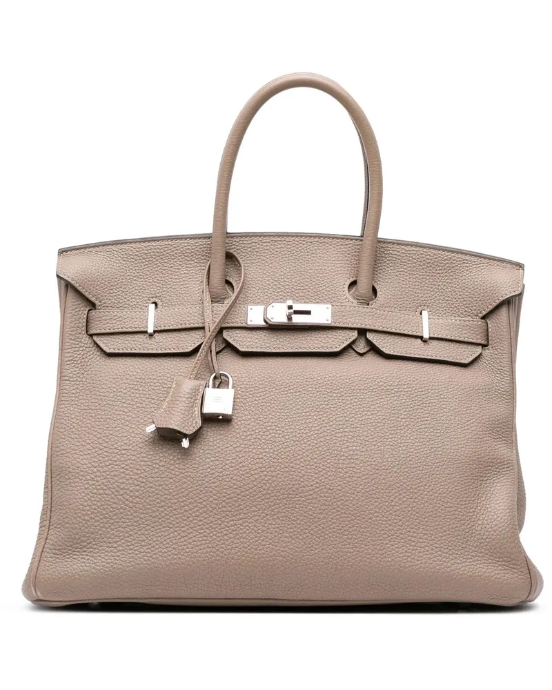 Hermès Crossbody Bags Togo Birkin Retourne 35 braun Braun