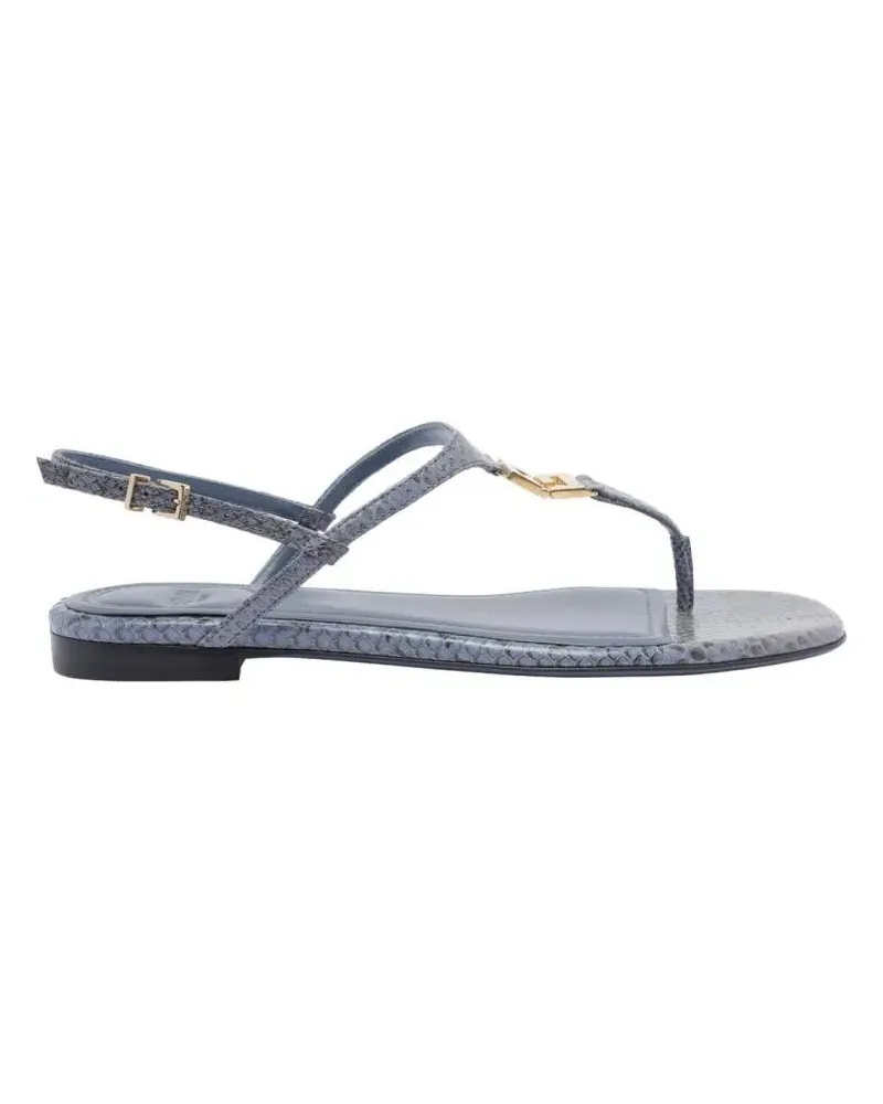 Fendi Sandalen Minimalist Blue Sandals With Elegant Strap Design blau Blau