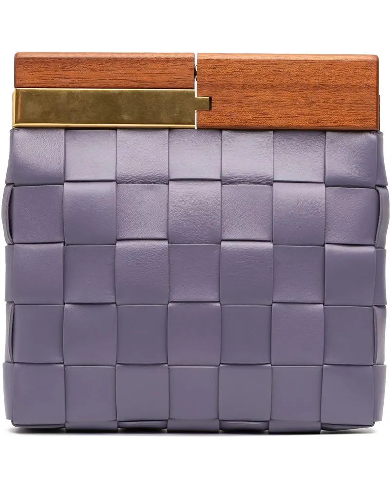 Bottega Veneta Clutches Lambskin Maxi Intrecciato The Snap Clutch orange Orange