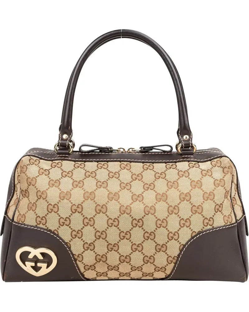 Gucci Crossbody Bags  GG Monogram Heart Britt Handbag braun Braun