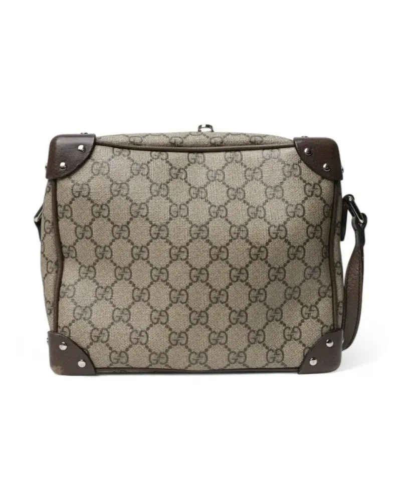 Gucci Hobo Bags Brown Gg Supreme Square Medium Crossbody Bag braun Braun