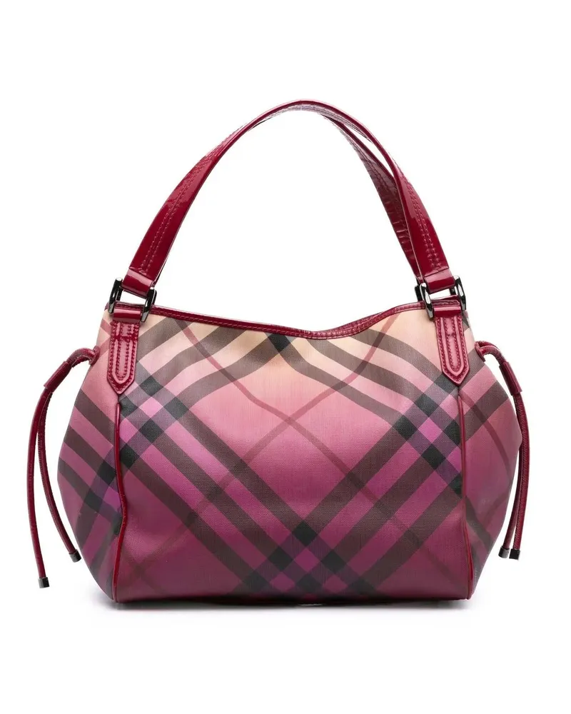Burberry Shopper Supernova Check Coated Canvas Bilmore Tote rosa Gold