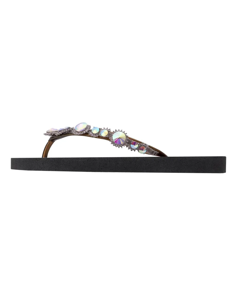 uzurii Slipper & Pantoletten Zehentrenner Chrystal Marilyn schwarz Schwarz