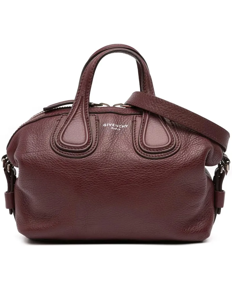Givenchy Hobo Bags Micro Leather Nightingale Satchel rot Rot