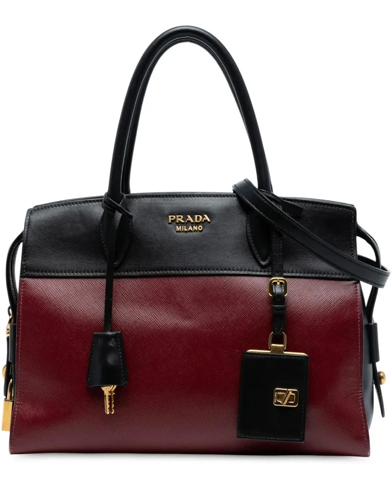 Prada Hobo Bags Small Saffiano And City Calf Esplanade Satchel rot Rot