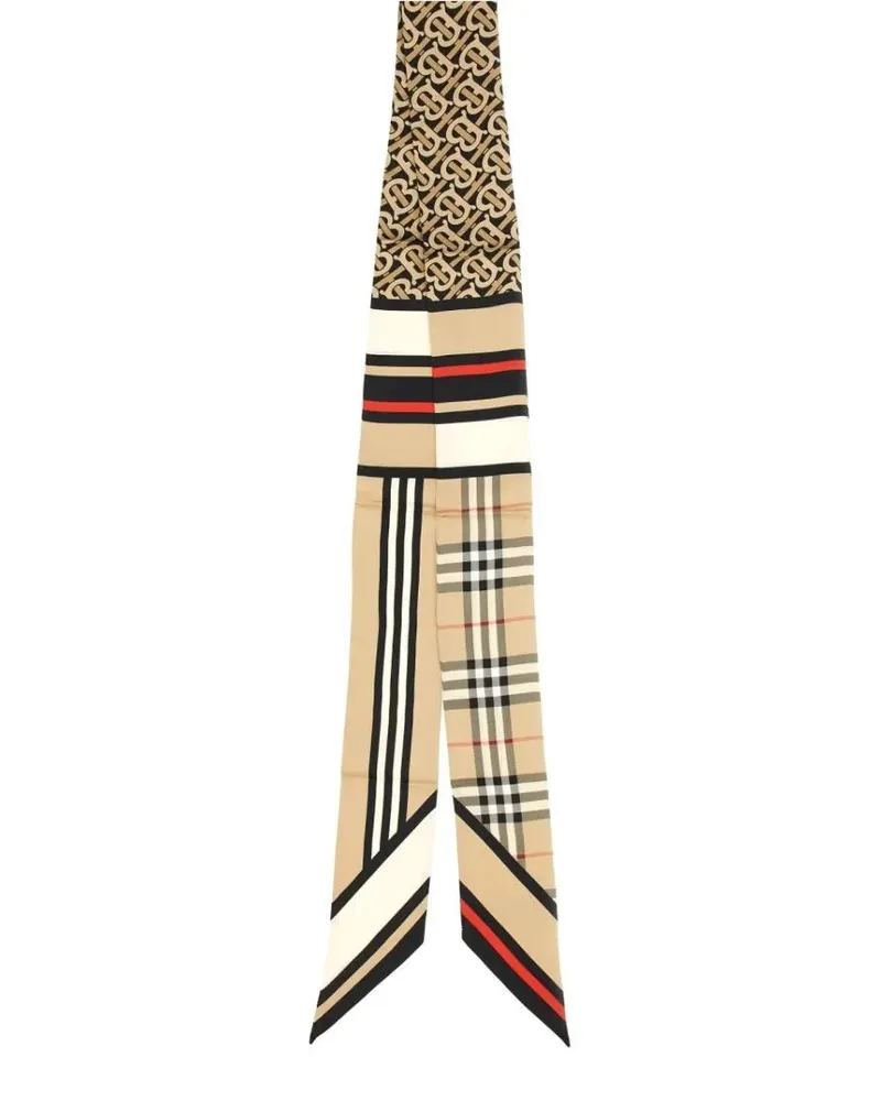 Burberry Tücher & Schals Thin Silk Scarf With Pattern Mix beige Beige