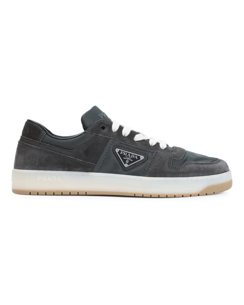 Prada Low-Top Sneaker Suede Sneakers With Round Toe grau Grau