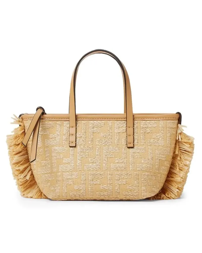 Fendi Crossbody Bags Mini "Roll" Bag beige Beige