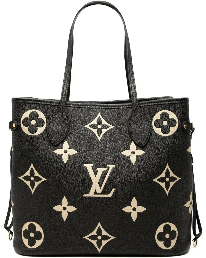Louis Vuitton Shopper Bicolor Monogram Giant Empreinte Neverfull MM schwarz Schwarz