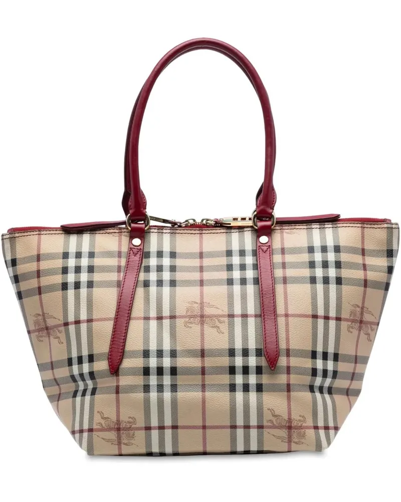 Burberry Shopper Small Haymarket Check Coated Canvas Salisbury Tote braun Braun