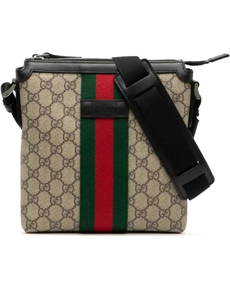 Gucci Hobo Bags GG Supreme Web Crossbody braun Braun