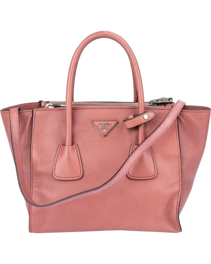 Prada Crossbody Bags  Pink Leather Vitello Handabg rosa Gold