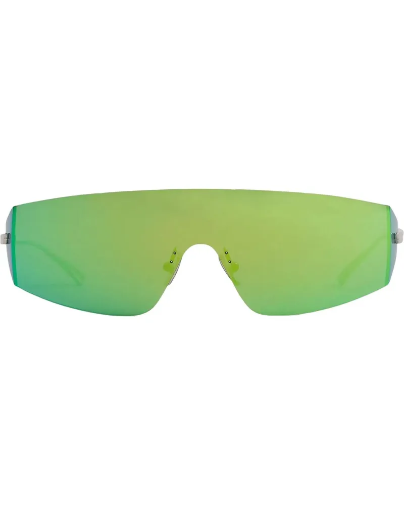 Bottega Veneta Sonnenbrille Oval Sunglasses GrüN