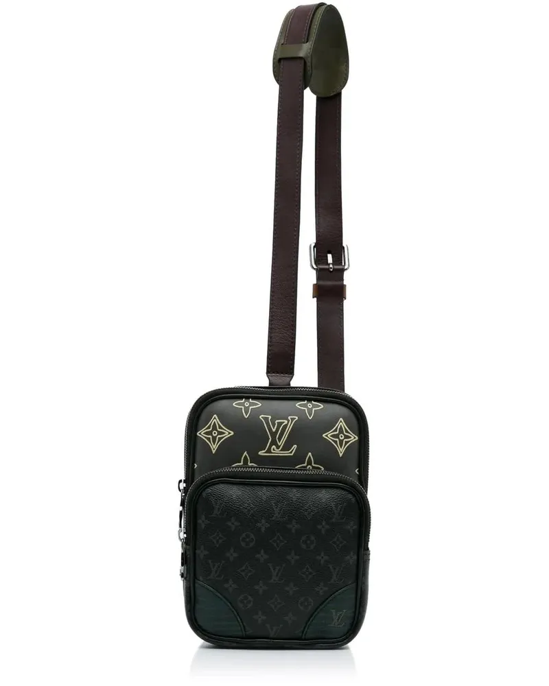 Louis Vuitton Hobo Bags 2020 Monogram Eclipse Amazone Patchwork Sling Bag schwarz Schwarz