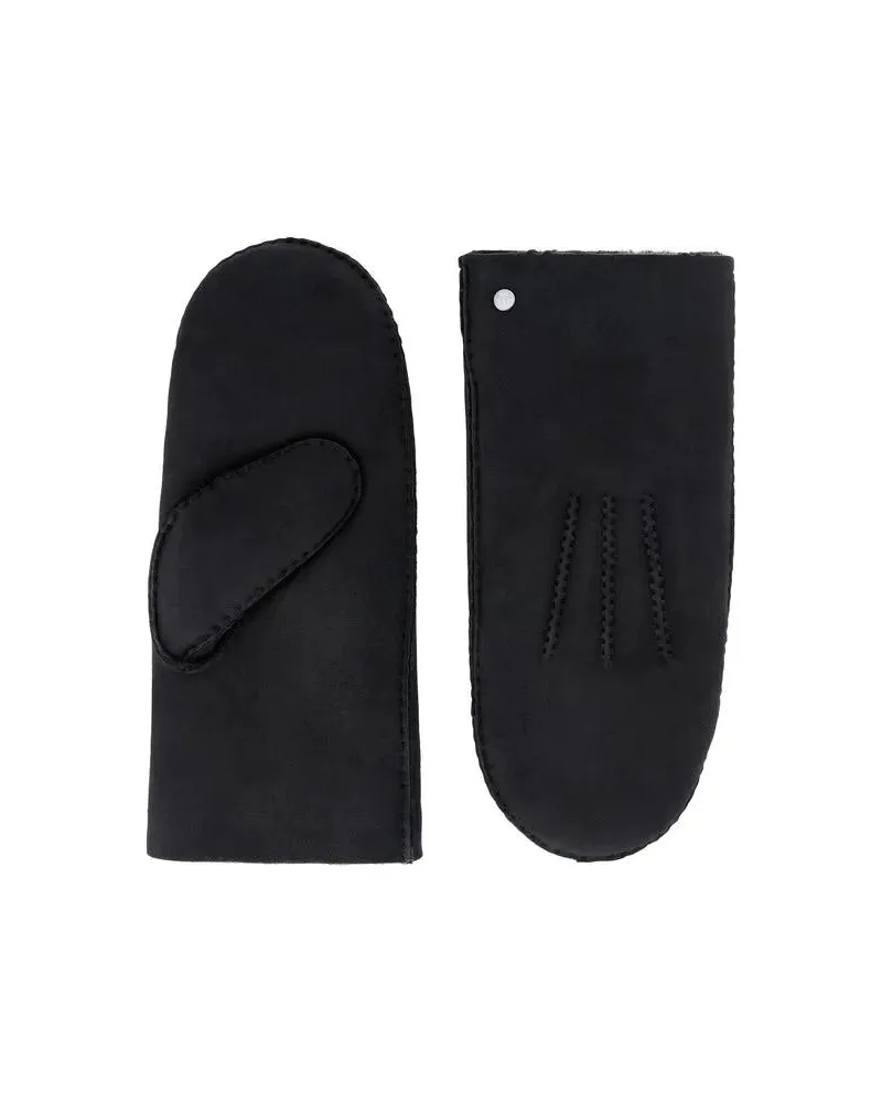 Roeckl Handschuhe Fäustling Berchtesgaden aus Lammfell schwarz Schwarz