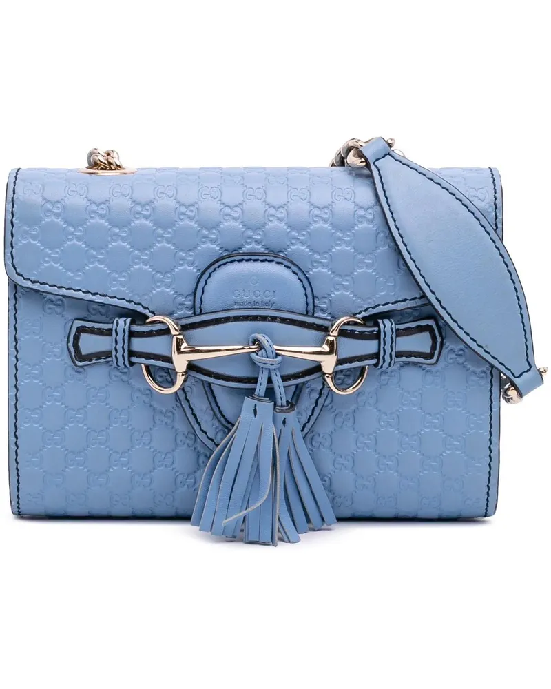Gucci Hobo Bags Mini Microssima Emily Crossbody blau Blau