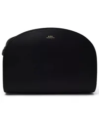 A.P.C. Shopper Black Leather Half-Moon Bag Schwarz