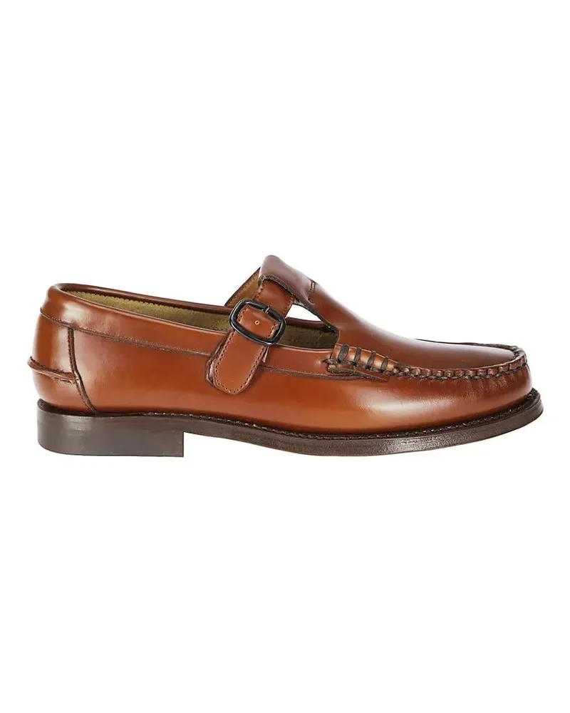 HEREU Brown Leather Derby Shoe braun Braun