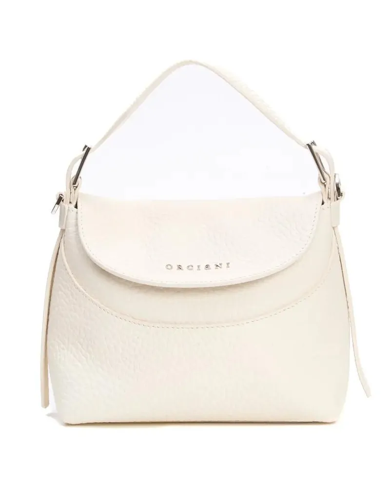 Orciani Hobo Bags Soft White Leather Shoulder Bag weiß Weiß