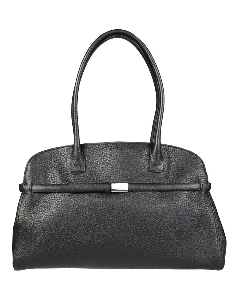 Orciani Hobo Bags Textured Leather Handbag With Detachable Strap grau Grau
